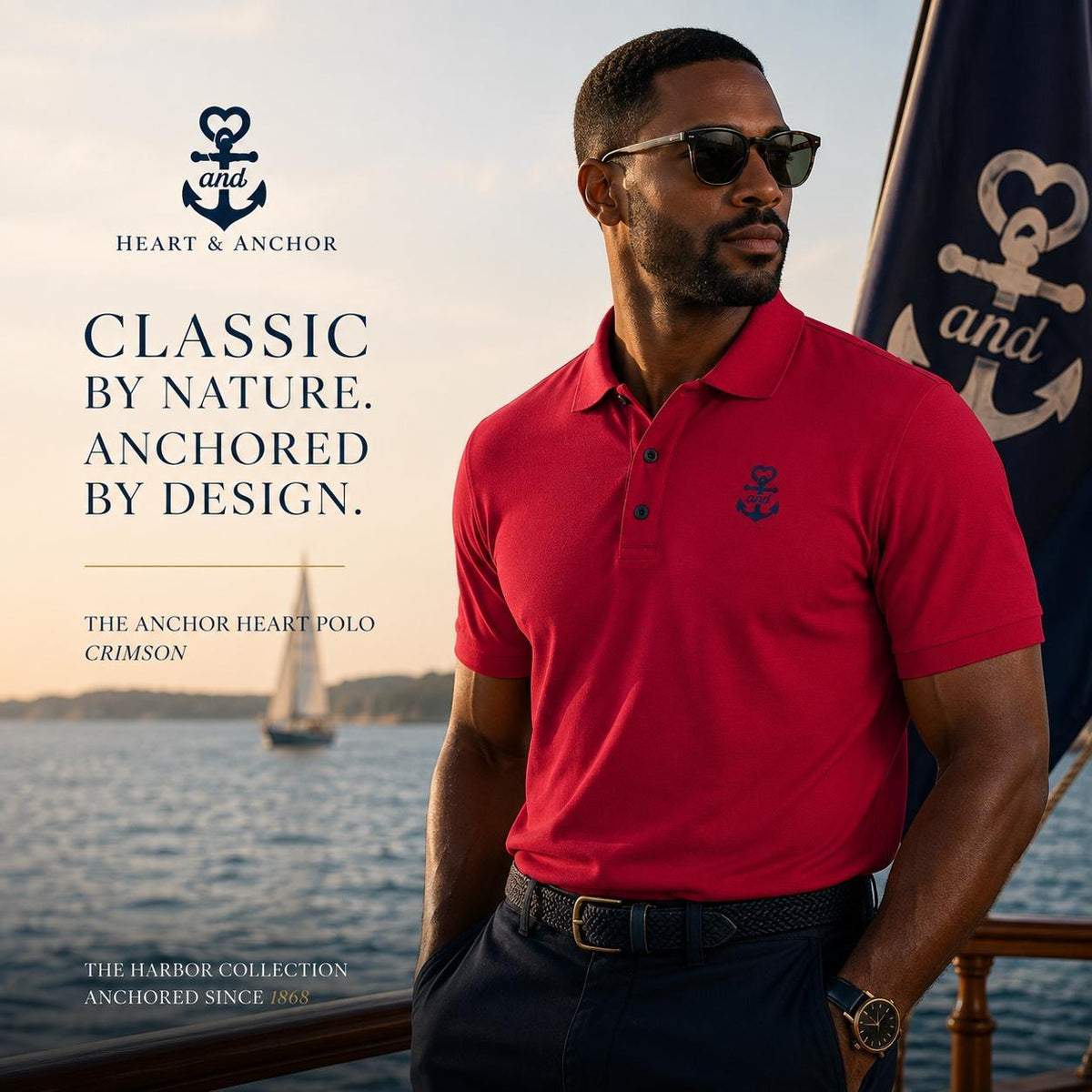 Anchor Heart Polo | Runs Large (size down)