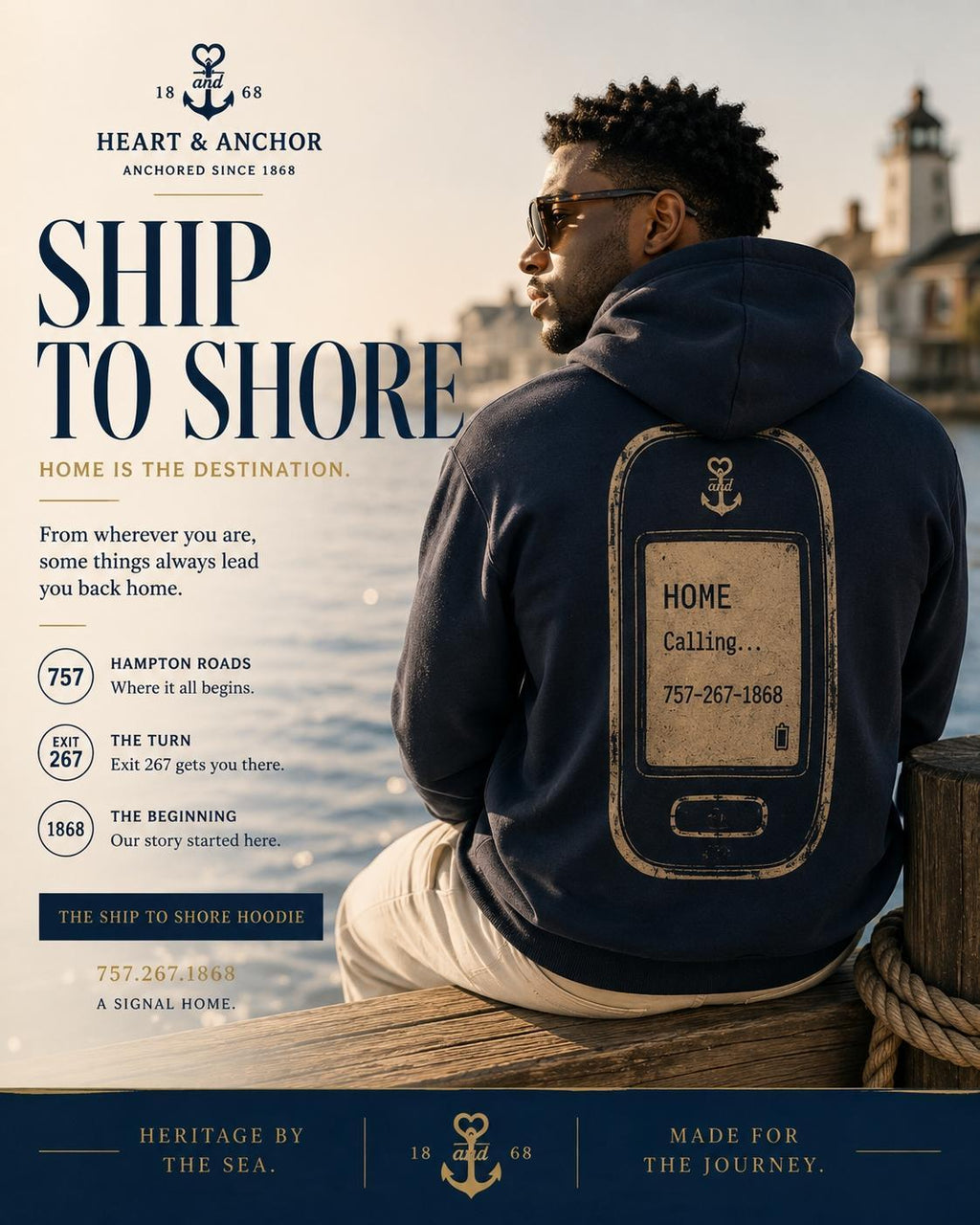 The Ship to Shore Hoodie (Unisex Full Zip)