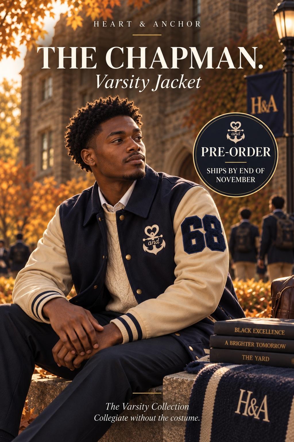 The Chapman Varsity Jacket | Athletic Cut (Size up for relaxed fit)