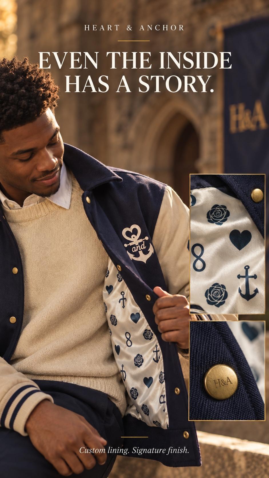 The Chapman Varsity Jacket | Athletic Cut (Size up for relaxed fit)