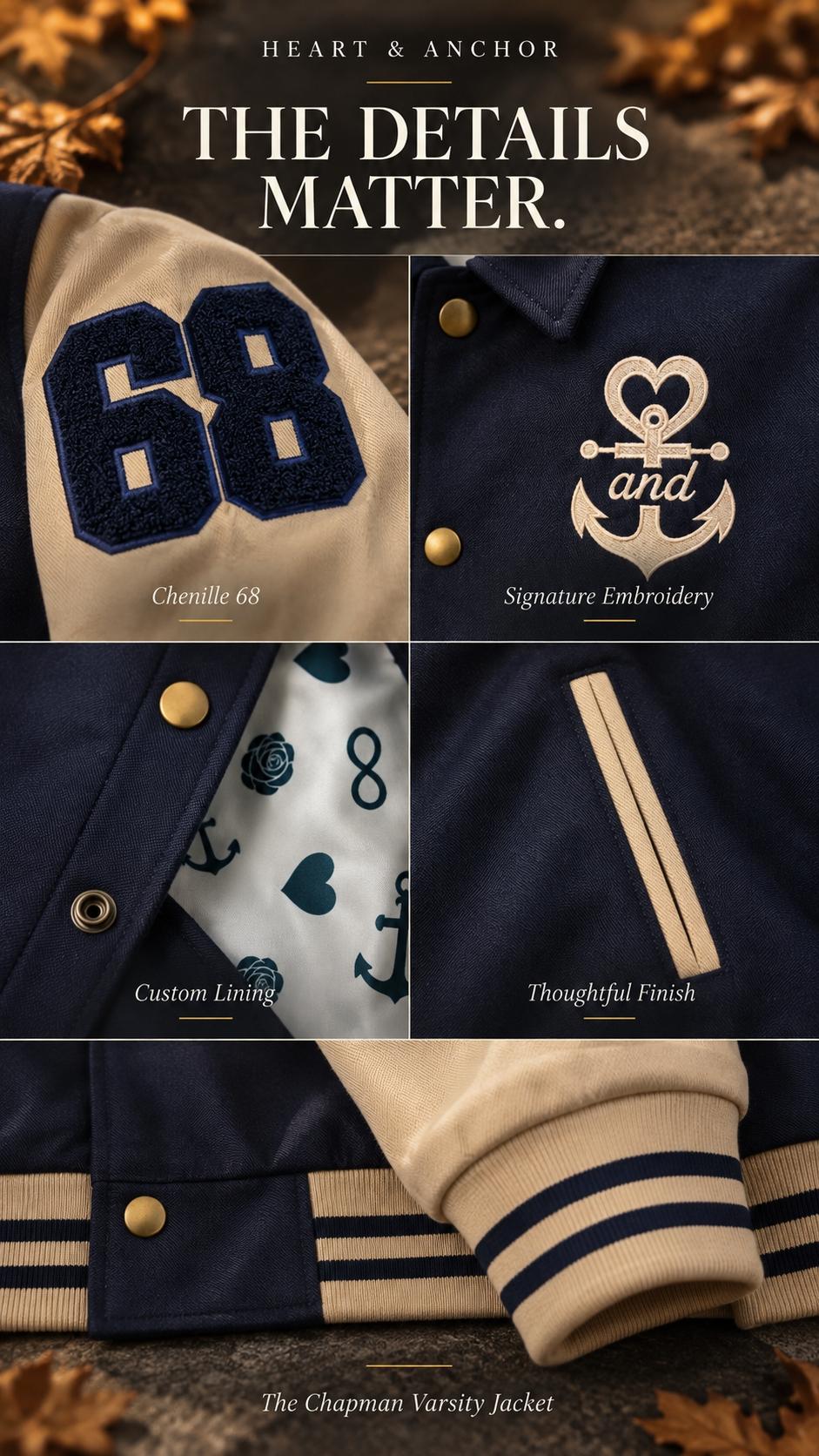 The Chapman Varsity Jacket | Athletic Cut (Size up for relaxed fit)